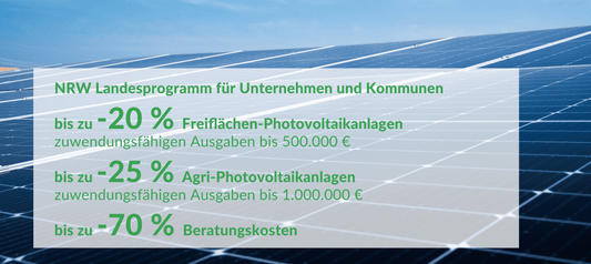 Jetzt die NRW Landesförderung für Unternehmen und Kommunen nutzen und Energiekosten sparen